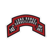 Load image into Gallery viewer, Kiss-Cut Sticker – Tactical Military Patch Decal - Army - Scroll - 143rd Infantry Det - LRS Airborne Ranger
