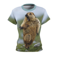 Load image into Gallery viewer, Women's Cut &amp; Sew Tee (AOP) - Alert Marmot Alpine Meadow Women's Tee
