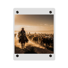 Load image into Gallery viewer, Acrylic Wall Art Panel - Dirty, dusty cattle drive in the Old West
