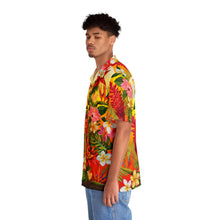 Load image into Gallery viewer, Men&#39;s Hawaiian Shirt (AOP) - Fire Panel - Tropical Flowers X 300
