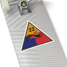 Load image into Gallery viewer, Kiss-Cut Stickers - SSI - 22nd Armored Division X 300
