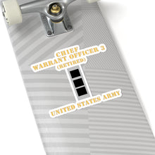 Load image into Gallery viewer, Kiss-Cut Stickers - Army - Chief Warrant Officer 3 - CW03 - Retired - Flat - X 300
