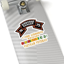 Load image into Gallery viewer, Kiss-Cut Stickers - SOF - N Company Scroll - 173rd Airborne Brigade - Vietnam Veteran w VN SVC
