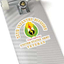Load image into Gallery viewer, Kiss - Cut Stickers - Army - DUI - 25th Infantry Division - Tropic Lightning - US Army Veteran X 300
