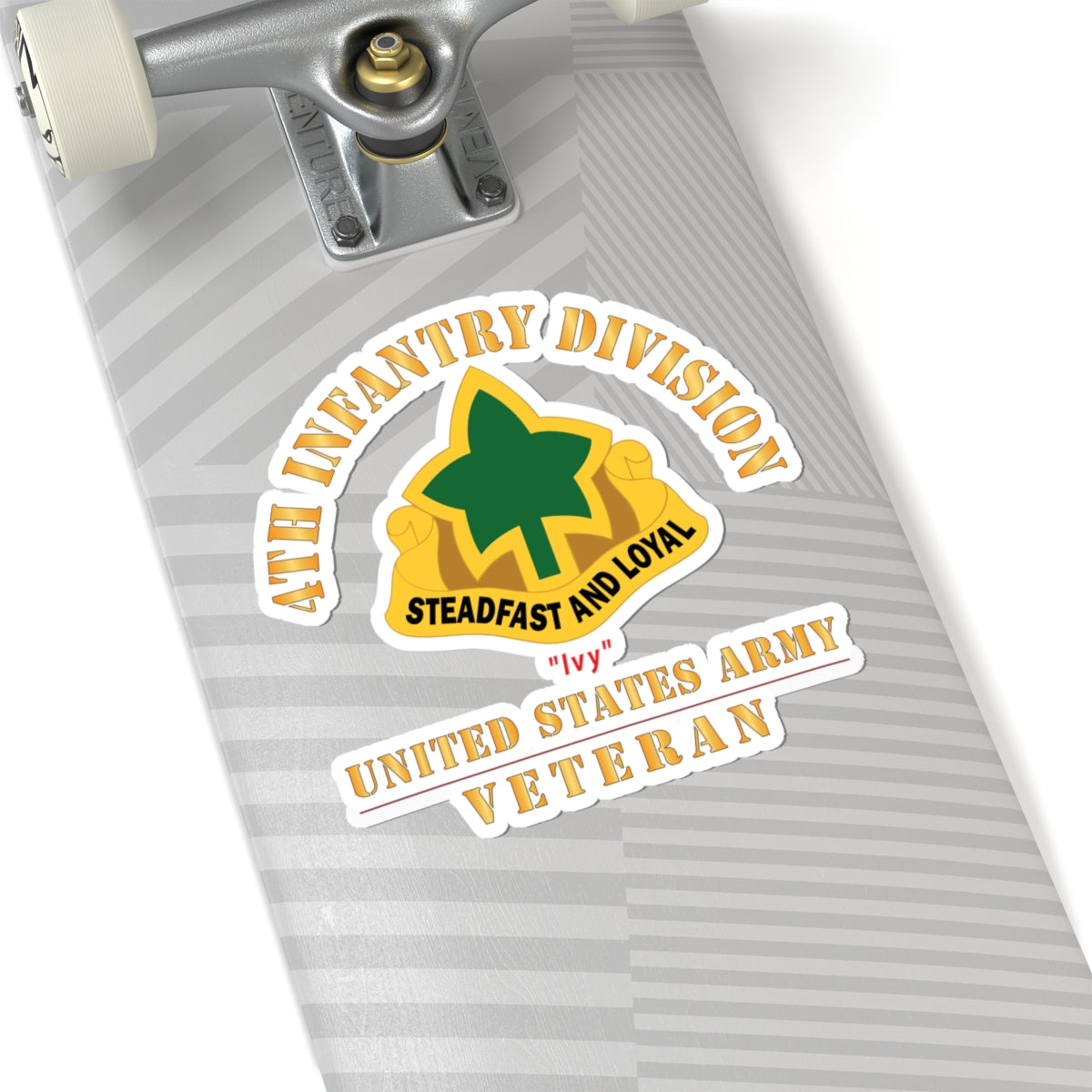 Kiss - Cut Stickers - Army - DUI - 4th Infantry Division - Ivy Divisio ...