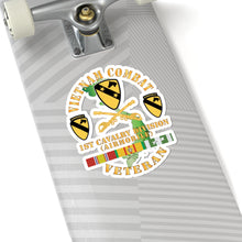 Load image into Gallery viewer, Kiss-Cut Stickers - Army - Vietnam Combat Veteran w 1st Cav DUI X 300
