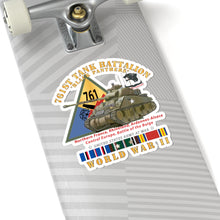 Load image into Gallery viewer, Kiss-Cut Stickers - Army - 761st Tank Battalion - Black Panthers - w Tank w SSI WWII  EU SVC
