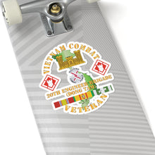 Load image into Gallery viewer, Kiss-Cut Stickers - Army - Vietnam Combat Veteran w 20th Engineer Brigade  SSI - Dong Tam X 300
