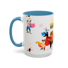 Load image into Gallery viewer, Accent Coffee Mug (11, 15oz) - Superhero Animals
