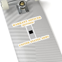 Load image into Gallery viewer, Kiss-Cut Stickers - Army - Warrant Officer - W01 - Retired - Flat X 300
