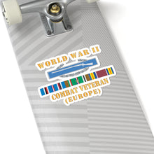 Load image into Gallery viewer, Kiss - Cut Stickers - Army -  World War II SVC Bar  w CIB - Combat Veteran - Europe X 300
