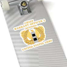 Load image into Gallery viewer, Kiss-Cut Stickers - Army - Chief Warrant Officer - CW02 - Retired - Flat - Eagle and Bar X 300
