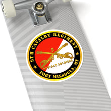 Load image into Gallery viewer, Kiss-Cut Stickers - Army - 9th Cavalry Regiment - Fort Missoula,  MT - Buffalo Soldiers w Cav Branch
