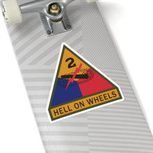 Load image into Gallery viewer, Kiss-Cut Stickers - SSI - 2nd Armored Division w Name Tape

