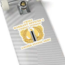 Load image into Gallery viewer, Kiss-Cut Stickers - Army - Chief Warrant Officer - CW05 - Combat Veteran - Flat - Eagle and Bar X 300
