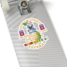 Load image into Gallery viewer, Kiss-Cut Stickers - Army - Vietnam Combat Vet - O Co 75th Infantry (Ranger) - 3rd Bde 82nd Airborne DivSSI w V
