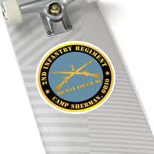 Load image into Gallery viewer, Kiss - Cut Stickers - Army - 2nd  Infantry Regiment Branch - Do Not Touch Me -  Camp Sherman, Ohio  X 300
