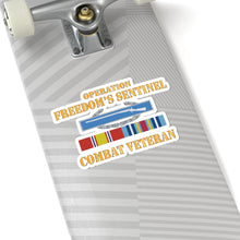 Load image into Gallery viewer, Kiss - Cut Stickers - Army -  Operation Freedoms Sentinel (OFS) SVC Bar  w CIB - Combat Veteran X 300

