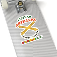 Load image into Gallery viewer, Kiss-Cut Stickers - Army - Artillery - Vietnam - Combat Vet

