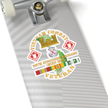 Load image into Gallery viewer, Kiss-Cut Stickers - Army - Vietnam Combat Veteran w 20th Engineer Brigade  SSI - BIEN HOA X 300
