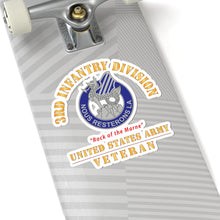 Load image into Gallery viewer, Kiss - Cut Stickers - Army - DUI - 3rd Infantry Division - Rock of the Marne - US Army Veteran X 300
