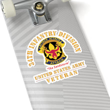 Load image into Gallery viewer, Kiss - Cut Stickers - Army - DUI - 34th Infantry Division - The Sandstorm - US Army Veteran X 300

