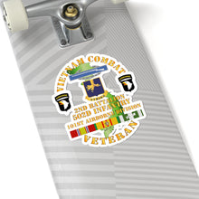 Load image into Gallery viewer, Kiss-Cut Stickers - Army - Vietnam Combat Vet - 2nd Bn 502nd Infantry - 101st Airborne Div SSI
