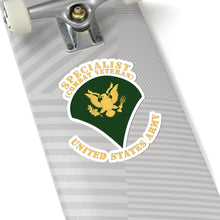 Load image into Gallery viewer, Kiss-Cut Stickers - Army - Specialist - SP4 - Combat Veteran - Flat X 300
