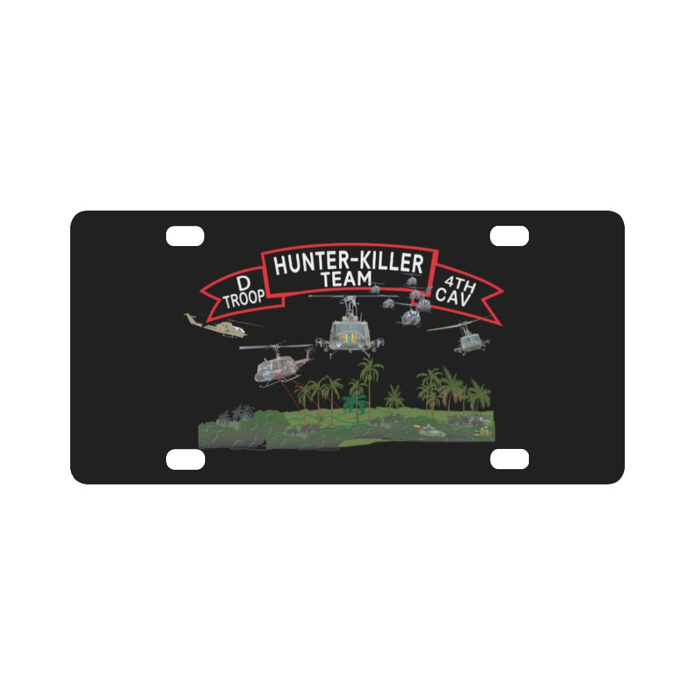 D Troop 4th Cav - Hunter-Killer Team w Aircraft Classic License Plate