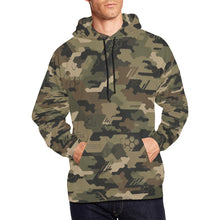 Load image into Gallery viewer, AOP Hoodie - Modern Olive Tech Camo Men's All Over Print Hoodie (USA Size)
