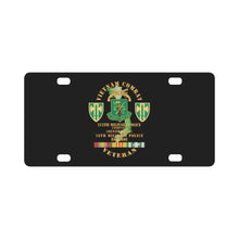 Load image into Gallery viewer, Army - Vietnam Combat Veteran w 212th Military Police Company - 18th MP Bde SSI - VN SVC X 300 Classic License Plate
