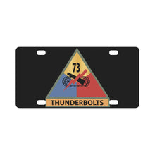 Load image into Gallery viewer, Army - 73rd Tank Battalion -Thunderbolts w SSI Name Tape X 300 Classic License Plate
