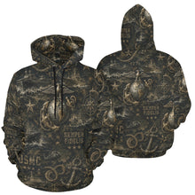 Load image into Gallery viewer, AOP Hoodie - Distressed USMC Nautical Emblem Pattern Men's All Over Print Hoodie (USA Size)

