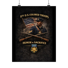 Load image into Gallery viewer, Matte Poster - Honoring the 5th USCT, 1864 - Right 1
