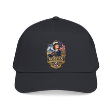 Load image into Gallery viewer, Mid Profile Baseball Cap - WAVES - Women Accepted for Volunteer Emergency Service WWII - 3D - Enhanced
