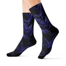 Load image into Gallery viewer, Sublimation Socks - Futuristic zebra with neon glow
