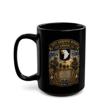 Load image into Gallery viewer, Black Mug  (15oz) - Army - 101st Airborne Division - Screaming Eagles - Collage - 3D - Enhanced
