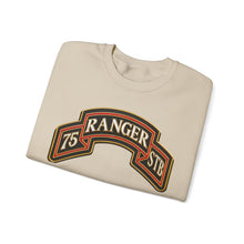 Load image into Gallery viewer, Crewneck Sweatshirt - Army - 75th Ranger Regiment - STB - Ranger Scroll - 3D - Enhanced
