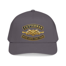 Load image into Gallery viewer, Mid Profile Baseball Cap - USCG - Cutterman - Officer w txt - 3D - Enhanced
