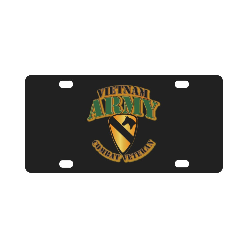 ARMY - 1st Cav - Vietnam - Combat Vet Classic License Plate