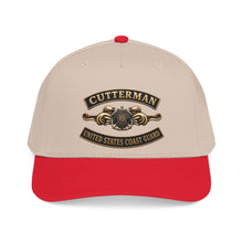 Load image into Gallery viewer, Mid Profile Baseball Cap - USCG - Cutterman - Auxiliary w txt - 3D - Enhanced
