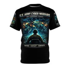 Load image into Gallery viewer, U.S. Army Cyber Warfare All-Over Print Tee — "Warfare in the Fifth Domain"
