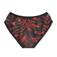 Load image into Gallery viewer, Women's Briefs (AOP) - Bold zebra stripe in fiery red
