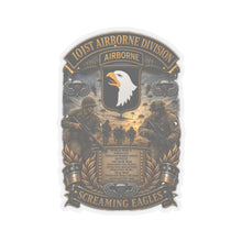 Load image into Gallery viewer, Kiss-Cut Stickers - Army - 101st Airborne Division - Screaming Eagles - Collage - 3D - Enhanced
