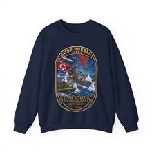 Load image into Gallery viewer, Crewneck Sweatshirt - USS Pueblo Attack-Defense Commemorative Patch
