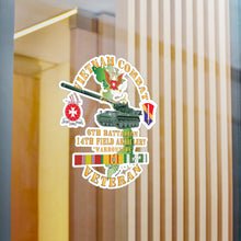 Load image into Gallery viewer, Kiss-Cut Vinyl Decals - 6th Bn, 14th Artillery Regiment - w 1st Field Force - M107 - 175mm Gun - Vietnam Vet w VN SVC
