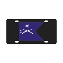 Load image into Gallery viewer, Army - Guidon - 2nd Bn 36th Infantry Classic License Plate
