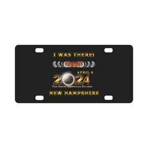 Total Eclipse - 2024 - I was There w Yellow Outline - NEW HAMPSHIRE Classic License Plate