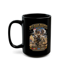 Load image into Gallery viewer, Black Mug (15oz) - Army - Todays Buffalo Soldiers in Iraq - OIF - Cavalrymen at War w IRAQ SVC - 3D - Enhanced
