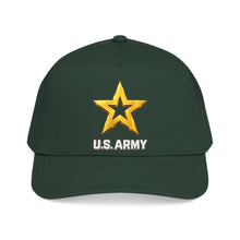 Load image into Gallery viewer, Mid Profile Baseball Cap - Army Star W Us Army w White Star - 3D - Enhanced
